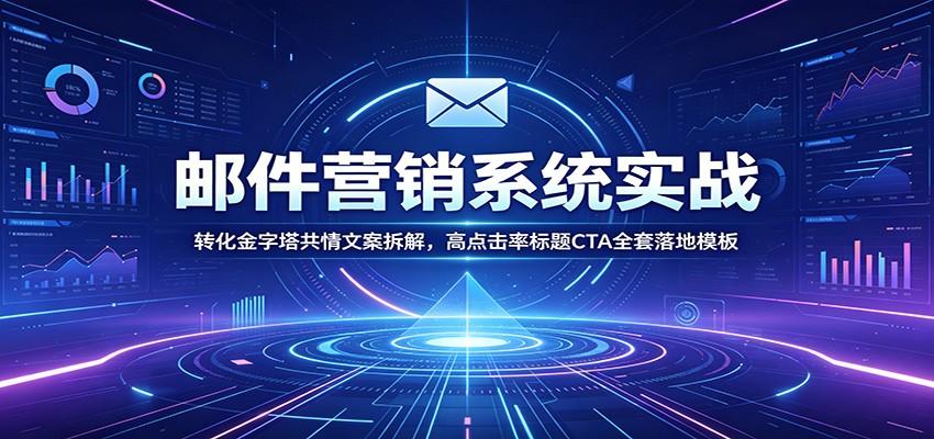邮件营销系统实战:转化金字塔共情文案拆解,高点击率标题CTA全套落地模板