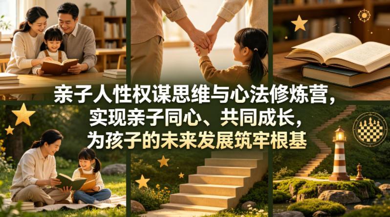 亲子人性权谋思维与心法修炼营,实现亲子同心、共同成长,为孩子的未来发展筑牢根基【音频】-三零资源