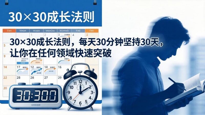 付费文章:30×30成长法则,每天30分钟坚持30天,让你在任何领域快速突破-三零资源