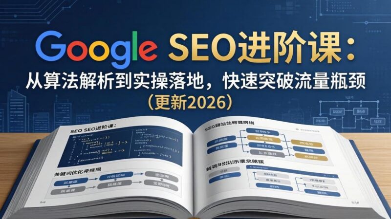 Google SEO进阶课:从算法解析到实操落地,快速突破流量瓶颈(更新2026-三零资源