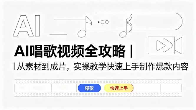 AI唱歌视频全攻略|从素材到成片,实操教学快速上手制作爆款内容-三零资源