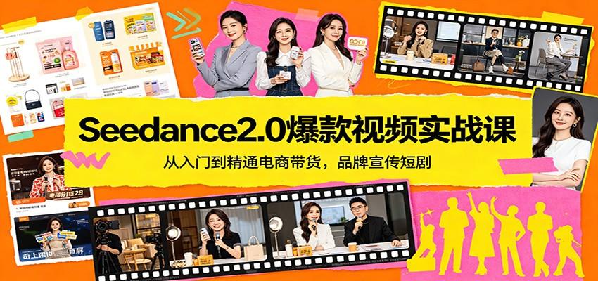 Seedance2.0爆款视频实战课:从入门到精通电商带货,品牌宣传短剧