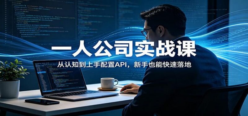 一人公司实战课:从认知到上手配置API,新手也能快速落地-三零资源