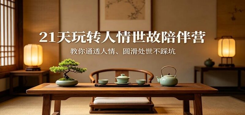 21天玩转人情世故陪伴营:教你通透人情、圆滑处世不踩坑-三零资源