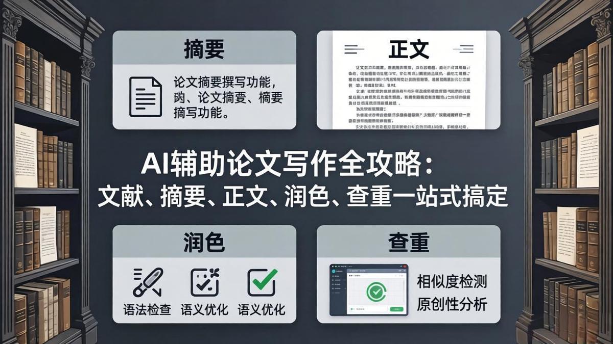AI辅助论文写作全攻略:文献、摘要、正文、润色、查重一站式搞定