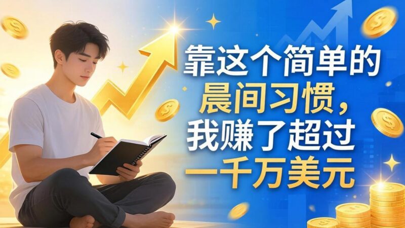 付费文章:靠这个简单的晨间习惯,我赚了超过一千万美元-三零资源