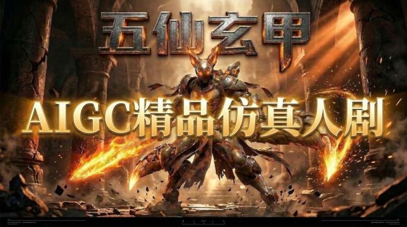 AIGC精品仿真人短剧教学,以五仙玄甲风为例展示保姆级实操教学-三零资源