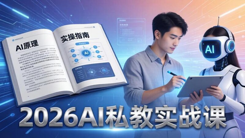 2026AI私教实战课：从AI原理到全场景实操，零基础学会用AI提效+单人单干创业-三零资源
