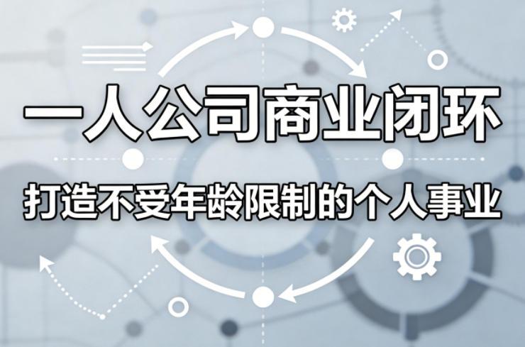 一人公司商业闭环,打造一份不受年龄限制的个人事业-三零资源