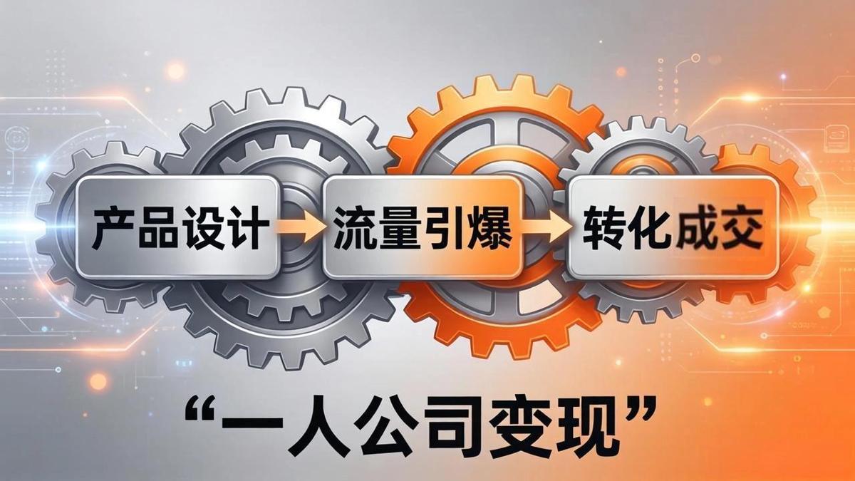 一人公司变现全攻略:产品设计+流量引爆+转化成交,打造不受年龄限制的长期事业