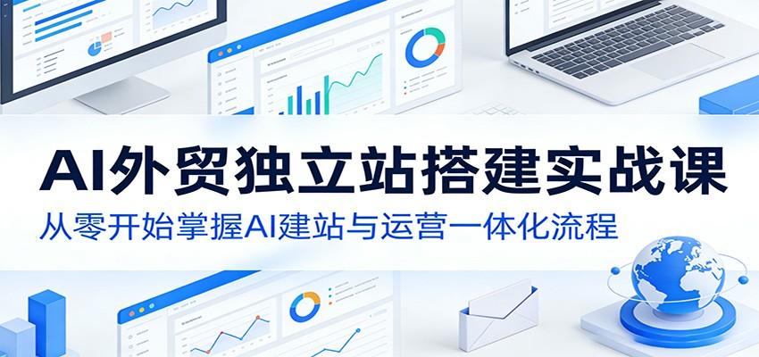 AI外贸独立站搭建实战课:从零开始掌握AI建站与运营一体化流程