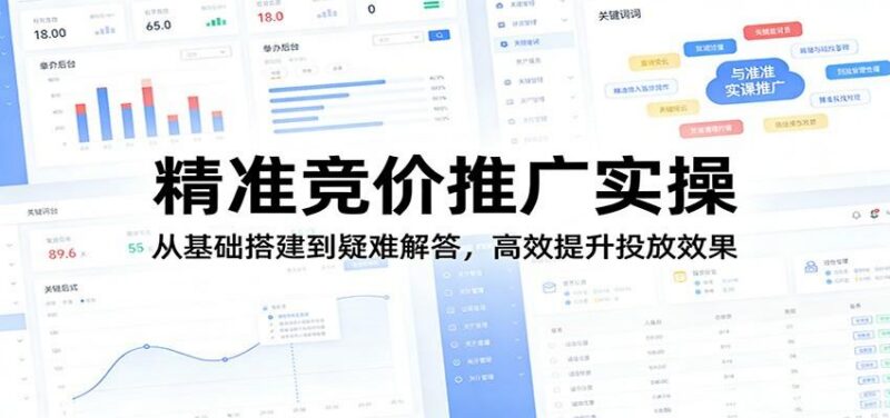精准竞价推广实操:从基础搭建到疑难解答,高效提升投放效果-三零资源