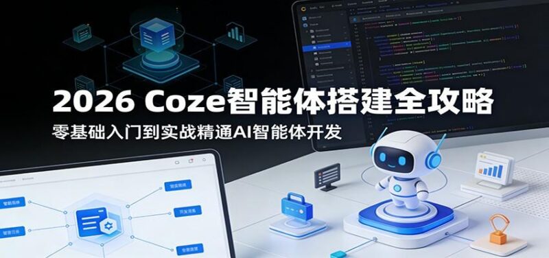 2026 Coze智能体搭建全攻略:零基础入门到实战精通AI智能体开发-三零资源