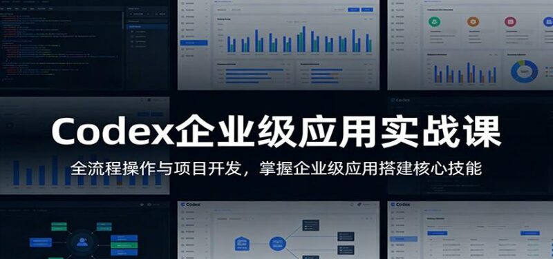 Codex企业级应用实战课:全流程操作与项目开发,掌握企业级应用搭建核心技能-三零资源