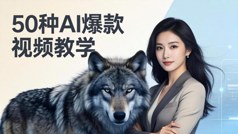50种AI爆款视频教学:影视级古诗词+治愈萌宠+山海经蛟龙,高阶宝典商业落地-三零资源