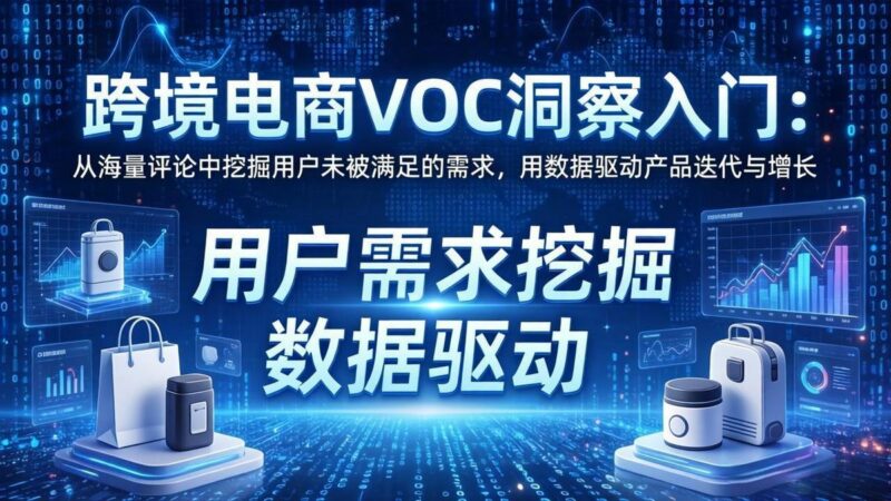 跨境电商VOC洞察入门：从海量评论中挖掘用户未被满足的需求，用数据驱动产品迭代与增长-三零资源