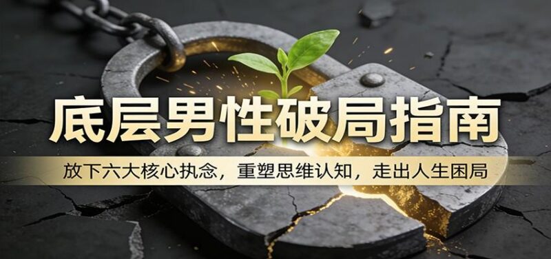 底层男性破局指南:放下六大核心执念,重塑思维认知,走出人生困局-三零资源