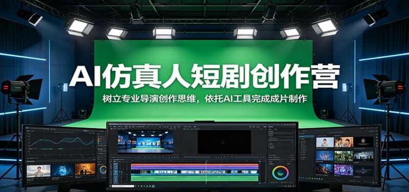 AI仿真人短剧创作营：树立专业导演创作思维，依托AI工具完成成片制作-三零资源