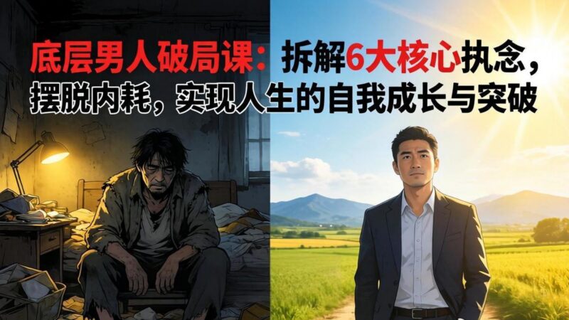 付费文章:底层男人破局课:拆解 6 大核心执念,摆脱内耗,实现人生的自我成长与突破