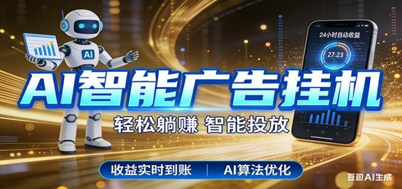 智能广告挂机新时代,利用碎片化时间实现稳定被动收益,AI帮你持续盈利-三零资源