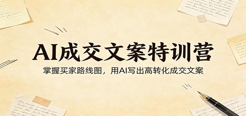 AI成交文案特训营:掌握买家路线图,用AI写出高转化成交文案