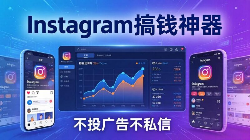 Instagram搞钱神器:月涨6万粉+月入5万刀,不投广告不私信,靠算法+低价产品-三零资源