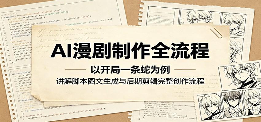 AI漫剧制作全流程:以开局一条蛇为例,讲解脚本图文生成与后期剪辑完整创作流程
