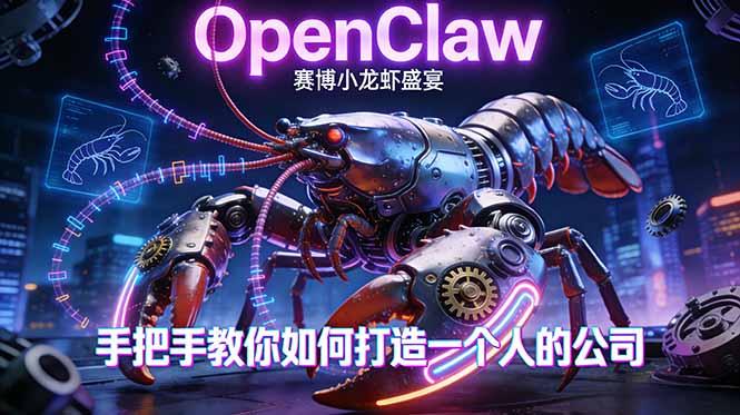 OpenClaw,小龙虾-从产品到爆款的成长之路,手把手教你如何打造一个人的公司-三零资源