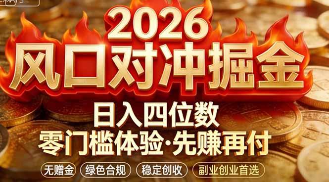 2026美金对冲套利,无赠金对冲策略保驾护航,低门槛易上手实操。单人单日收益2000+-三零资源