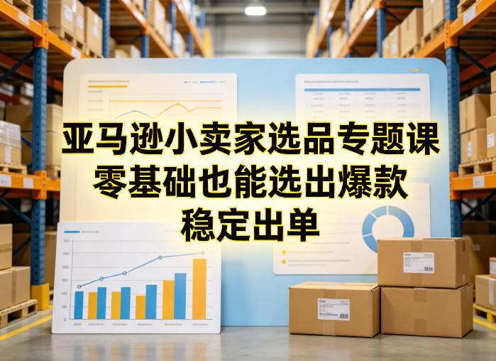 亚马逊小卖家选品专题课,零基础也能选出爆款,稳定出单-三零资源