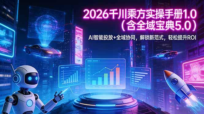 2026 千川乘方实操手册 1.0(含全域宝典 5.0-三零资源