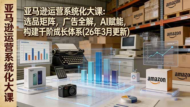 亚马逊运营系统化大课:选品矩阵,广告全解,AI赋能,构建千阶成长体系(26年3月更新-三零资源