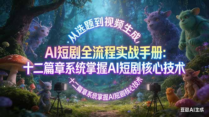 AI 短剧全流程实战手册:从选题到视频生成,十二篇章系统掌握 AI 短剧核心技术-三零资源