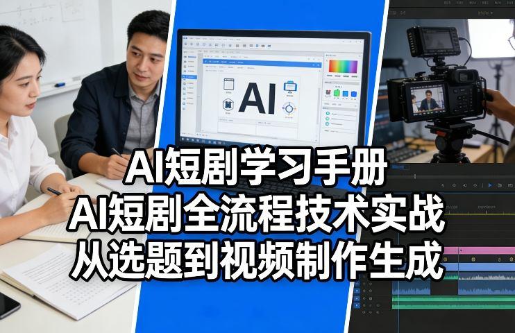 AI短剧学习手册,AI短剧全流程技术实战,从选题到视频制作生成-三零资源