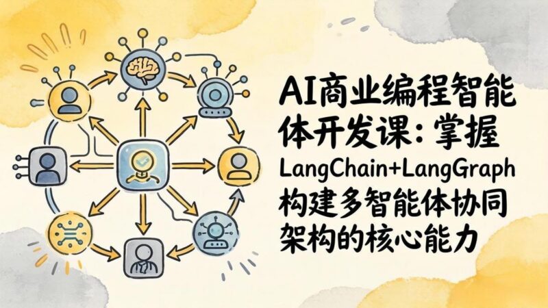 AI商业编程智能体开发课:掌握LangChain+LangGraph构建多智能体协同架构的核心能力-三零资源