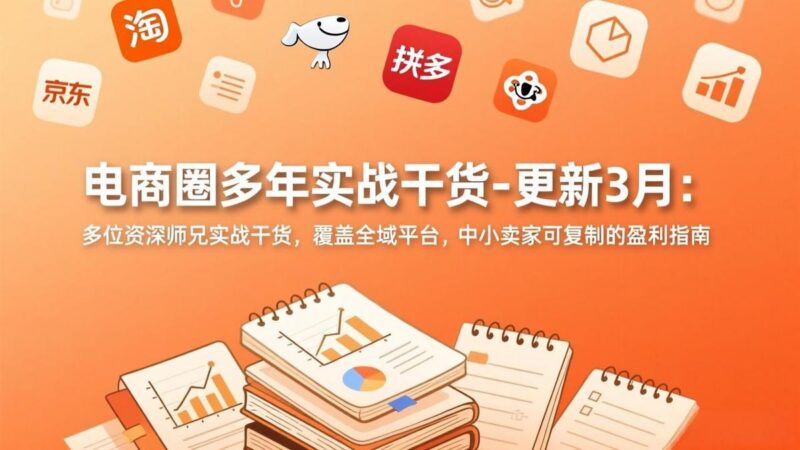 电商圈多年实战干货-更新3月:多位资深师兄实战干货,覆盖全域平台,中小卖家可复制的盈利指南-三零资源