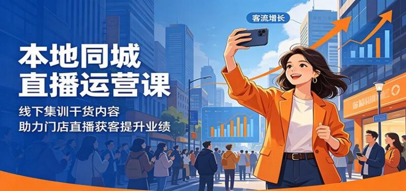 本地同城直播运营课:线下集训干货内容,助力门店直播获客提升业绩-三零资源
