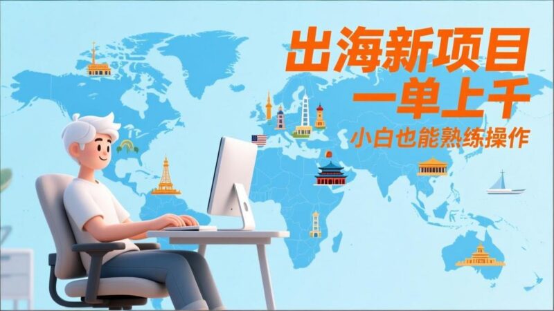 出海新项目,一单上千,小白也能熟练操作