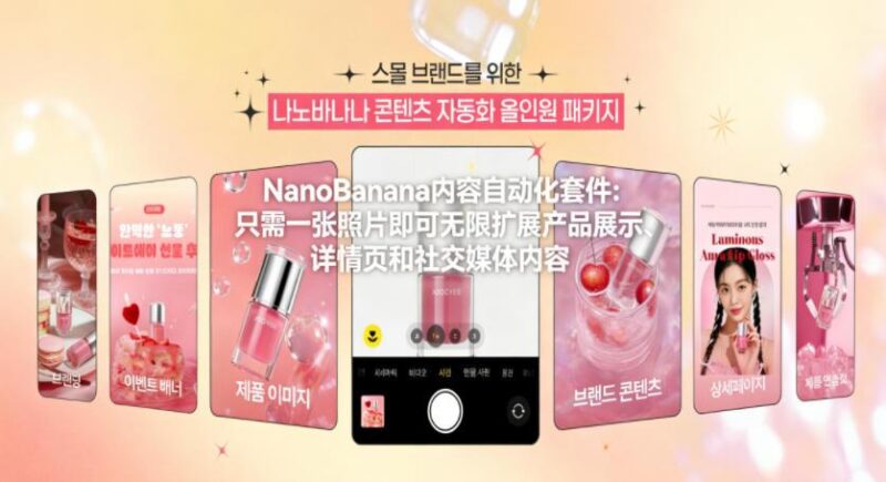 NanoBanana内容自动化套件：只需一张照片即可无限扩展产品展示、详情页和社交媒体内容！-三零资源