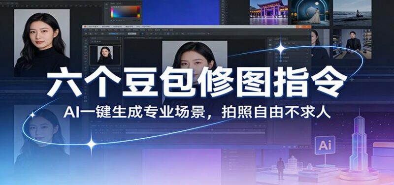 六个豆包修图指令:AI 一键生成专业场景,拍照自由不求人-三零资源
