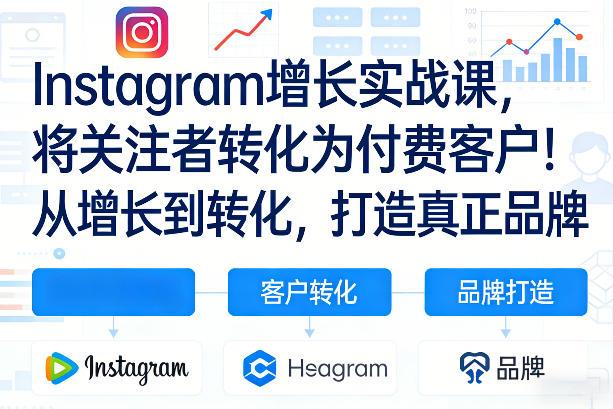Instagram增长实战课,将关注者转化为付费客户!从增长到转化,打造真正品牌(双语字幕)-三零资源