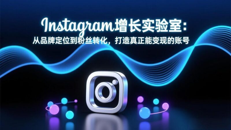 Instagram增长实验室：从品牌定位到粉丝转化，打造真正能变现的账号-三零资源