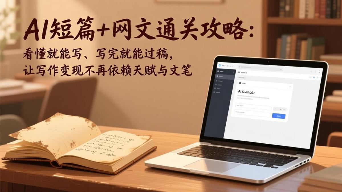 AI短篇+网文通关攻略:看懂就能写、写完就能过稿,让写作变现不再依赖天赋与文笔