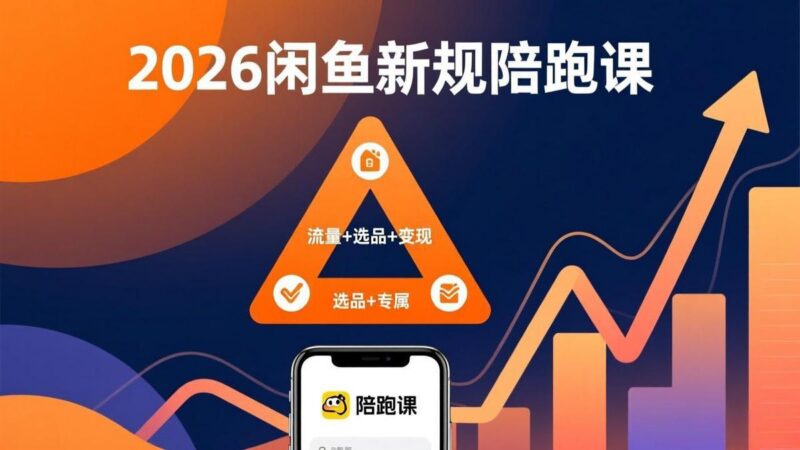 2026闲鱼高阶陪跑课全新上线,带你吃透新规玩转选品流量,从零搭建稳定变现盈利体系-三零资源