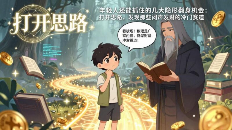 付费文1+2:年轻人还能抓住的几大隐形翻身机会:打开思路,发现那些闷声发财的冷门赛道-三零资源