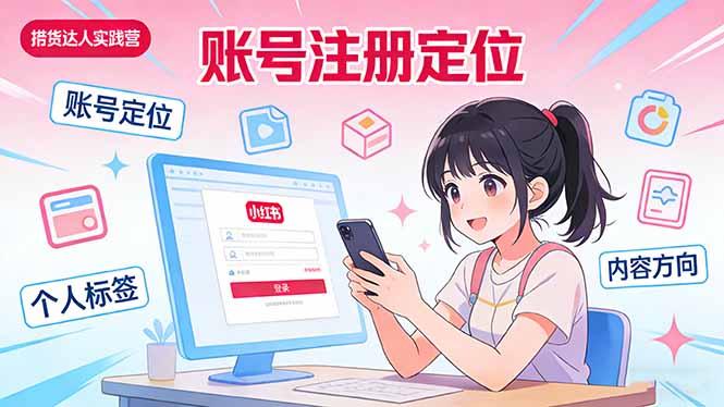 小红书带货达人实战营：账号注册定位、内容创作、选品策略、带货技巧、流量运营等-三零资源