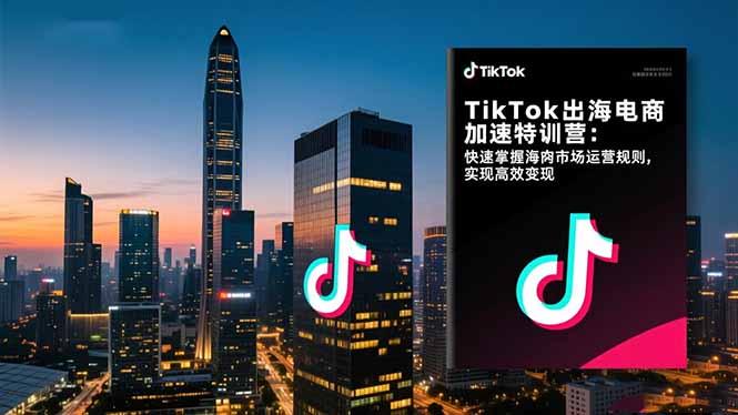 TikTok出海电商加速特训营-更新：快速掌握海外市场运营规则，实现高效变现 三零资源-三零资源
