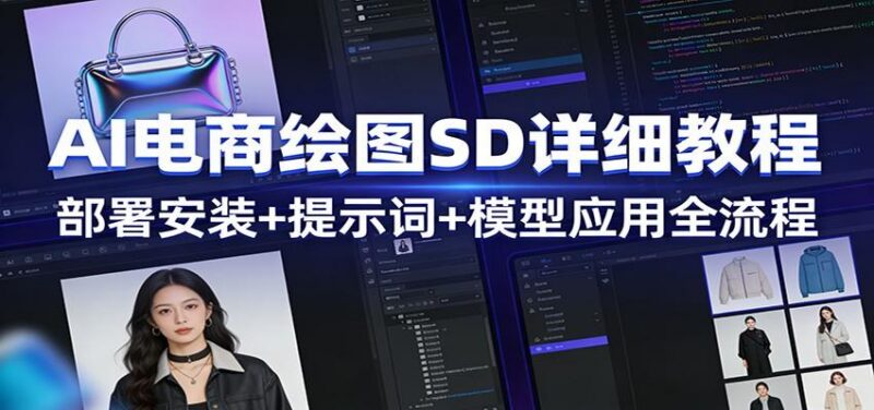 AI电商绘图SD详细教程:部署安装+提示词+模型应用全流程-三零资源