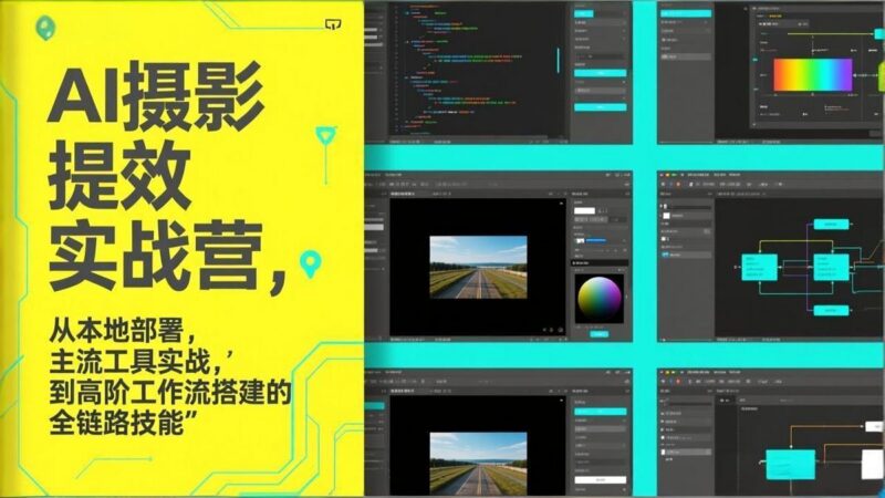 AI+摄影提效实战营，从本地部署，主流工具实战，到高阶工作流搭建的全链路技能-三零资源