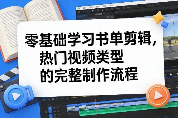 零基础学习书单剪辑,热门视频类型的完整制作流程(更新2026)